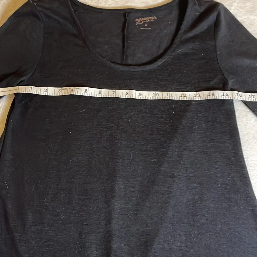 Arizona Jean Co. Black Long Sleeve with Lace Detail size M - Picture 6 of 9